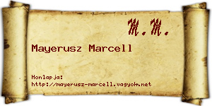 Mayerusz Marcell névjegykártya